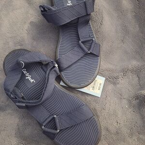 Navy Blue Strappy Sandals